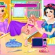 Белоснежка лечит ногу Рапунцель